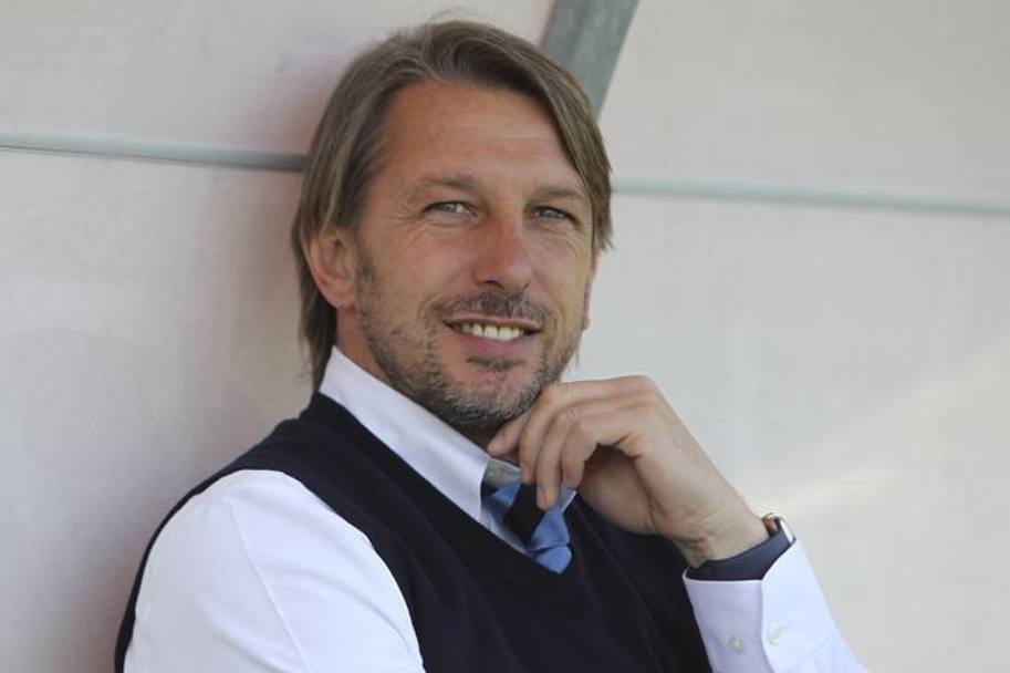 La soddisfazione del tecnico nerazzurro Stefano Vecchi in panchina. Getty Images
